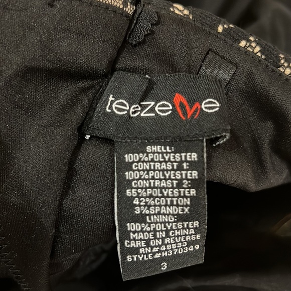 Teeze Me Junior Size 3 strapless mini lace dress. - Picture 8 of 8